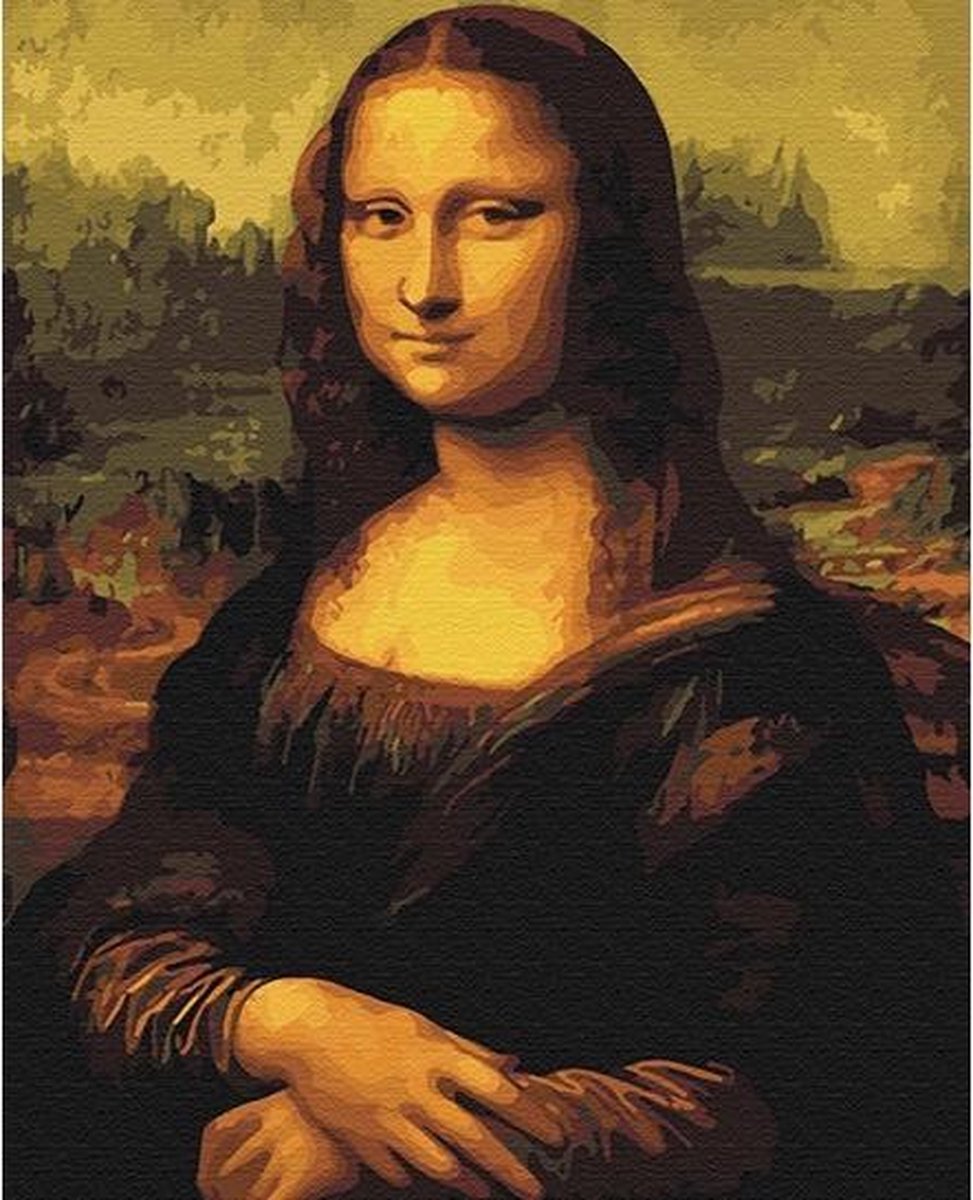 Schilderenopnummers.com® Mona Lisa - 50x40 cm – Schilderen op nummer -Schilderen op nummer volwassenen