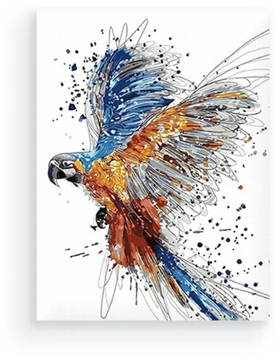 Schilderenopnummers.com® Papegaai - 40x50 cm – Schilderen op nummer -Schilderen op nummer volwassenen