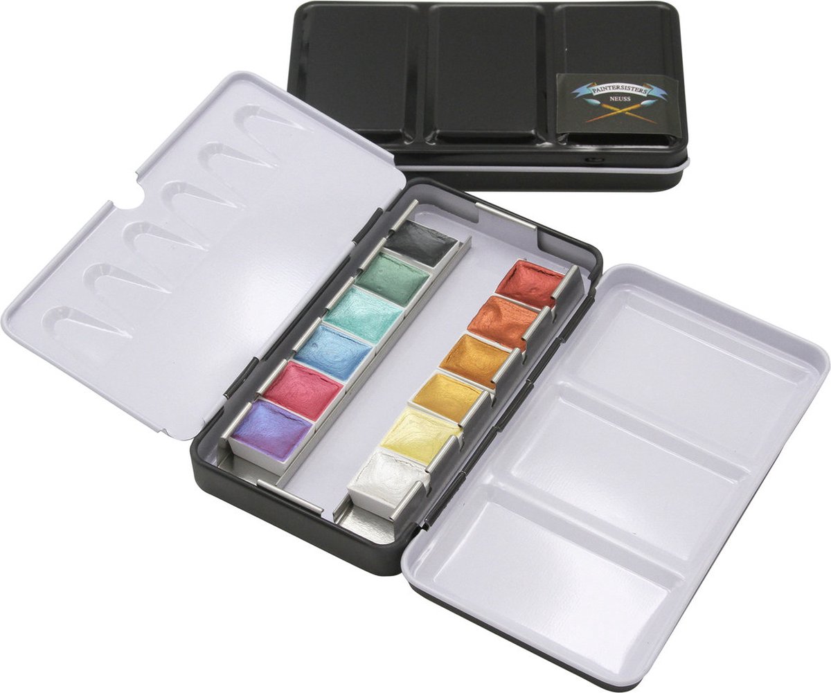 Aquarelverf - metallic - 12 napjes - Waterverf set