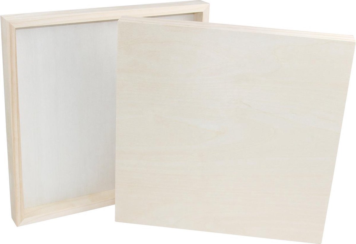Schilderspaneel schilderspanelen hout 40x40cm per 2