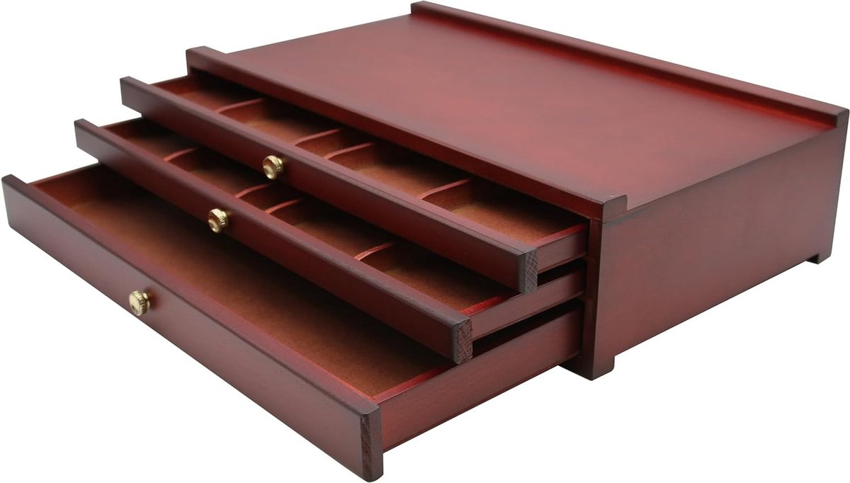 Tekenkoffer - 3 laden - schilderskoffer - schilderkoffer - opbergdoos