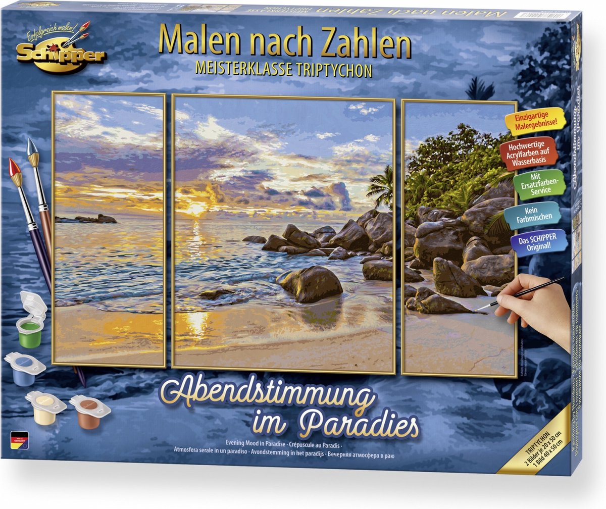 Zons ondergang in Paradijs - Schipper 50x80 cm