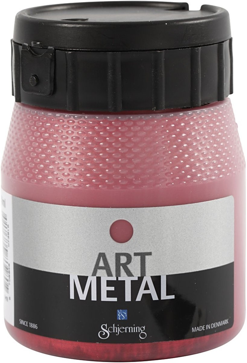 Art Metal verf, 250 ml, Lava rood