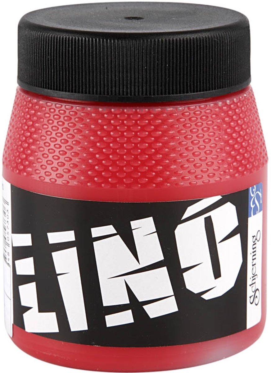 Linoleum verf, rood, 250 ml