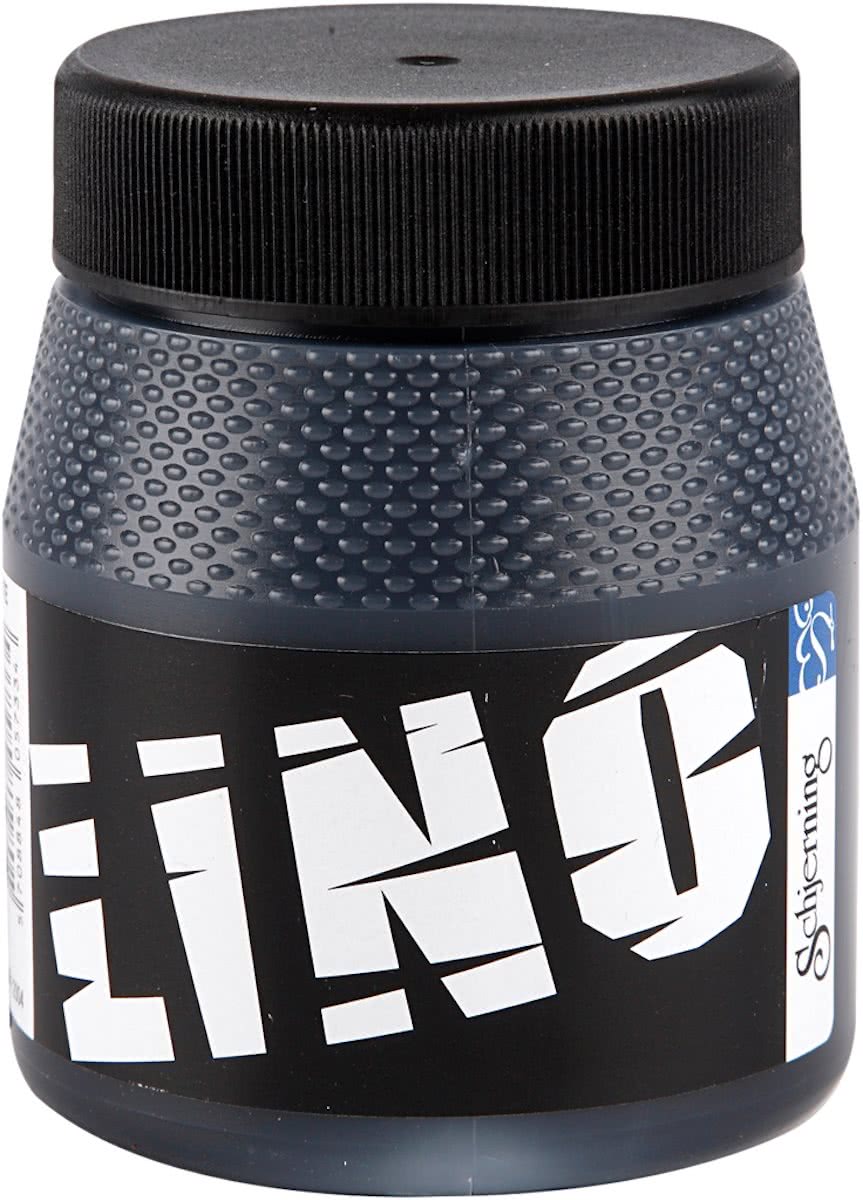Linoleum verf, zwart, 250 ml