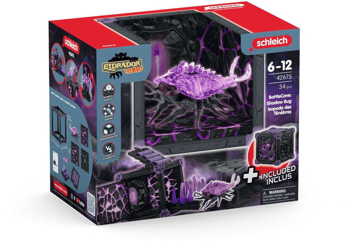 schleich ELDRADOR CREATURES BattleCave Schaduw Pissebed - 42675