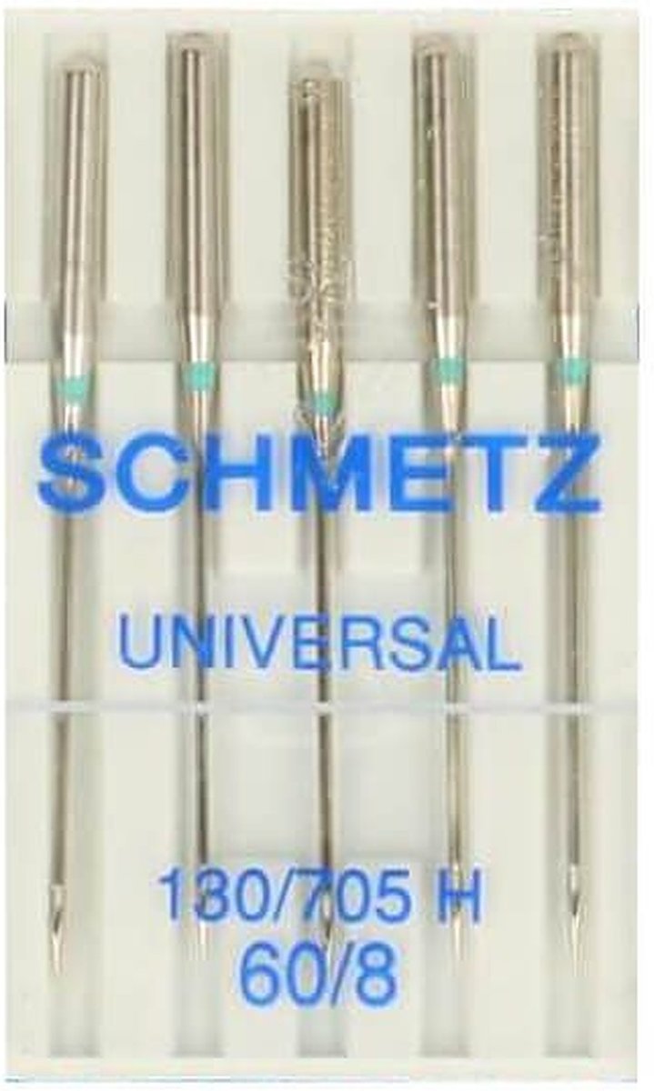 SCHMETZ UNIVERSEEL NAAIMACHINENAALDEN 130/705H 60/08. 2 DOOSJES a 5 STUKS