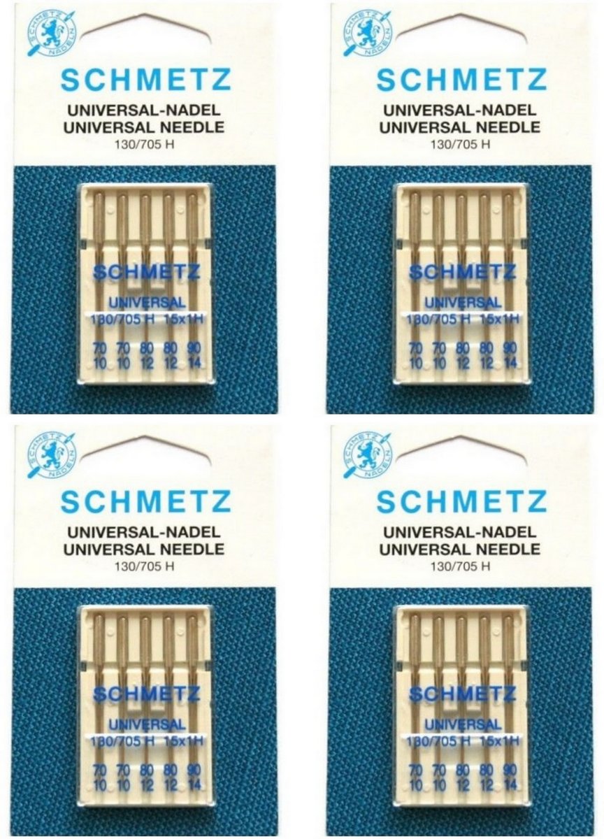   machinenaalden assorti 70-90 (5 naalden) universeel, 4 kaarten