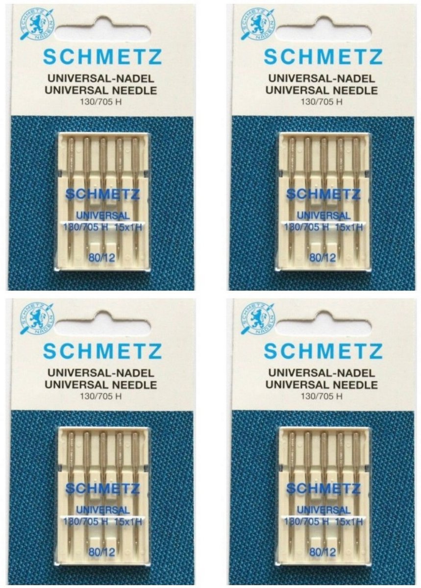   machinenaalden nr.80 (5 naalden) universeel, 4 kaarten