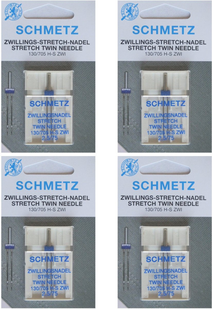   machinenaalden tweelingnaald Stretch 2,5-75 universeel, 4 kaarten