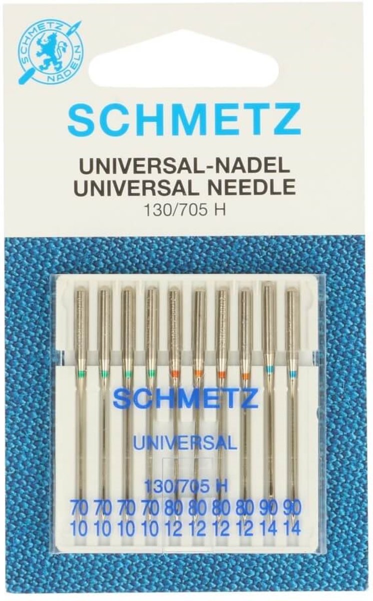   naaimachine naalden universeel 130/705 H 70 / 80 / 90  (10 stuks totaal)