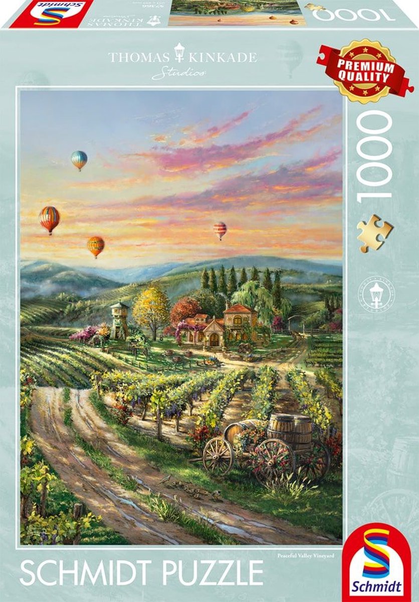 Schmidt Spiele Thomas Kinkade Studios: Peaceful Valley Vineyard Legpuzzel 1000 stuk(s) Liggend