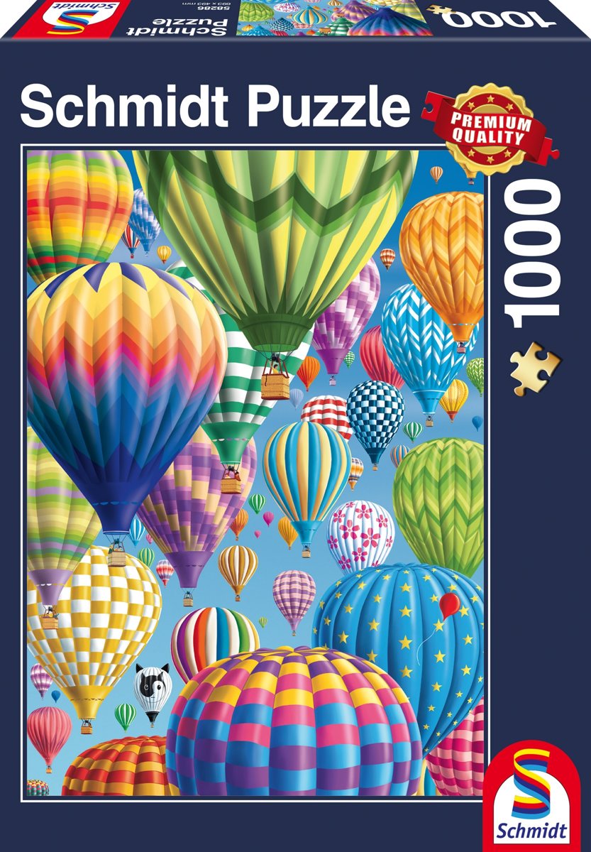 Bonte Ballonen in de lucht, 1000 stukjes Legpuzzel