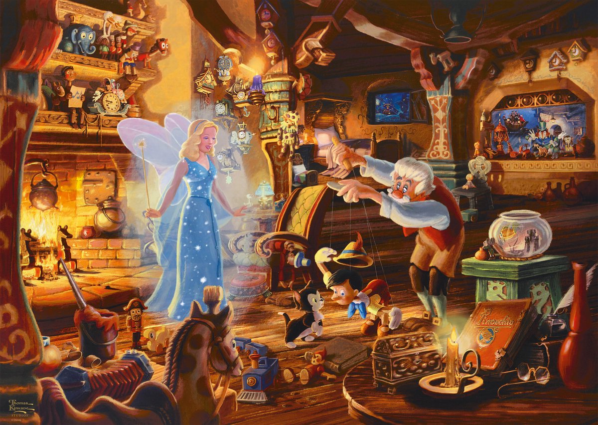 Schmidt - Disney Pinokkio - Thomas kinkade - 1000st - Legpuzzel