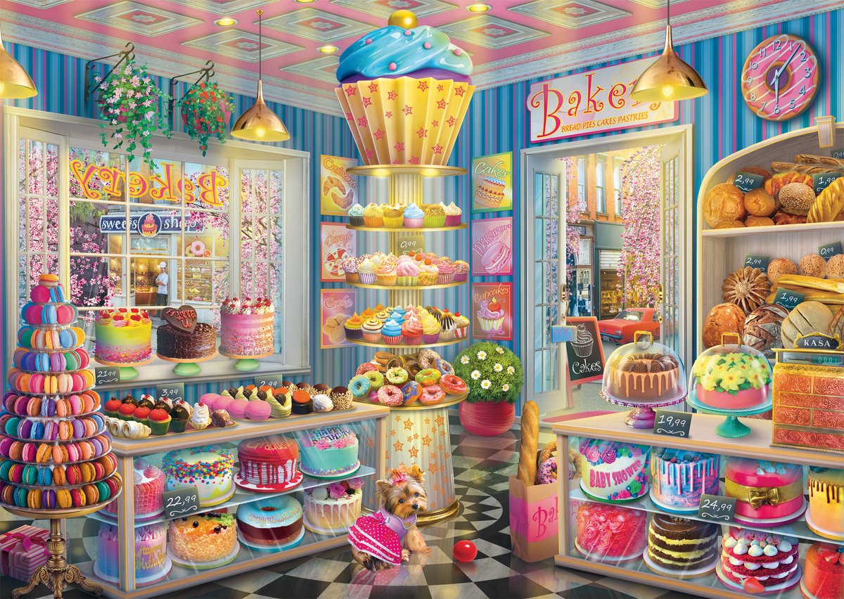 Schmidt legpuzzel Colourful Bakery - 1000 stukjes puzzel.