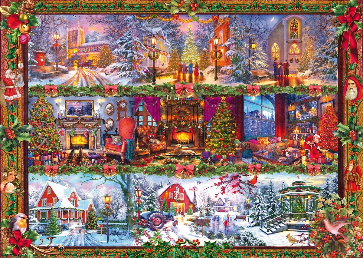 Schmidt legpuzzel Merry Christmas 1000 stukjes puzzel plezier.