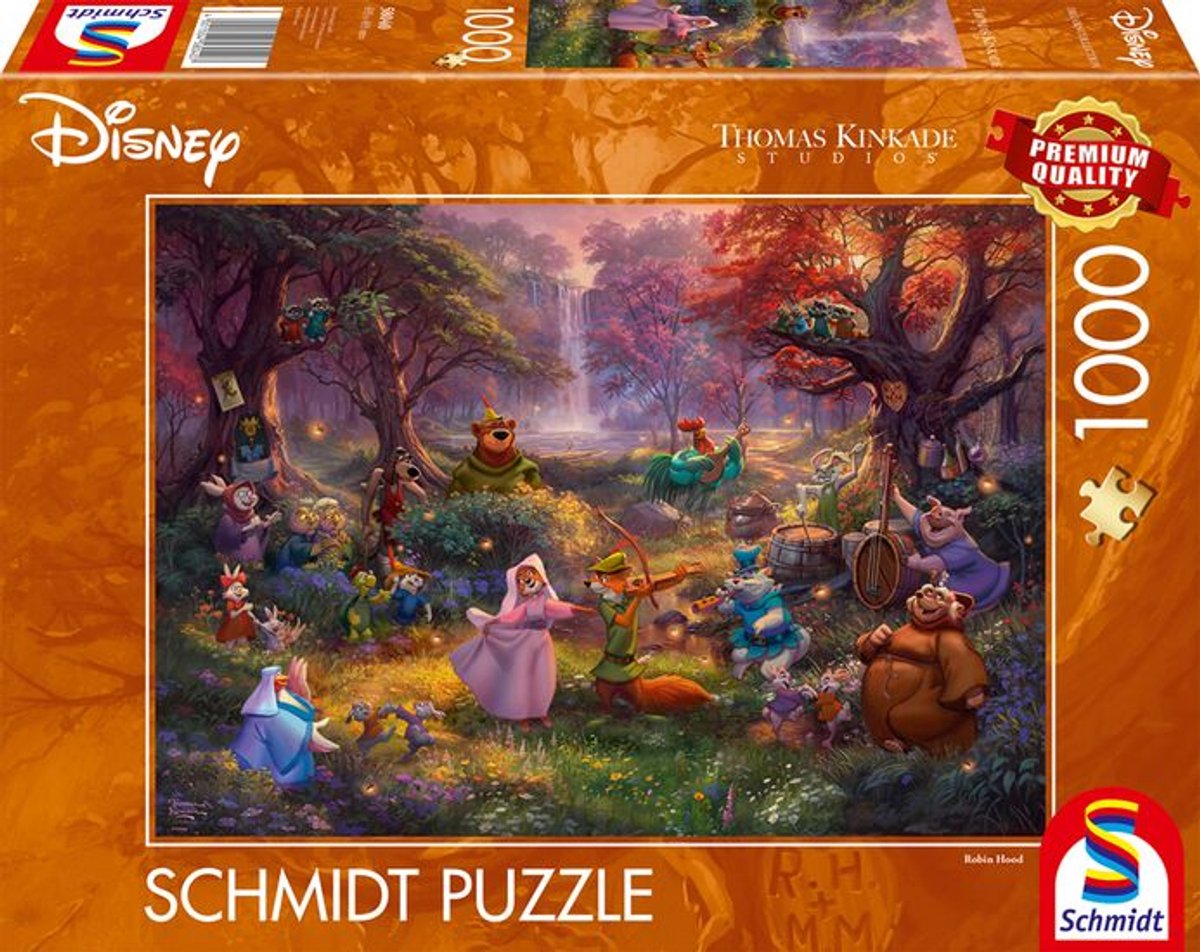 Schmidt puzzel Disney Robin Hood 1000 stukjes cartoon.