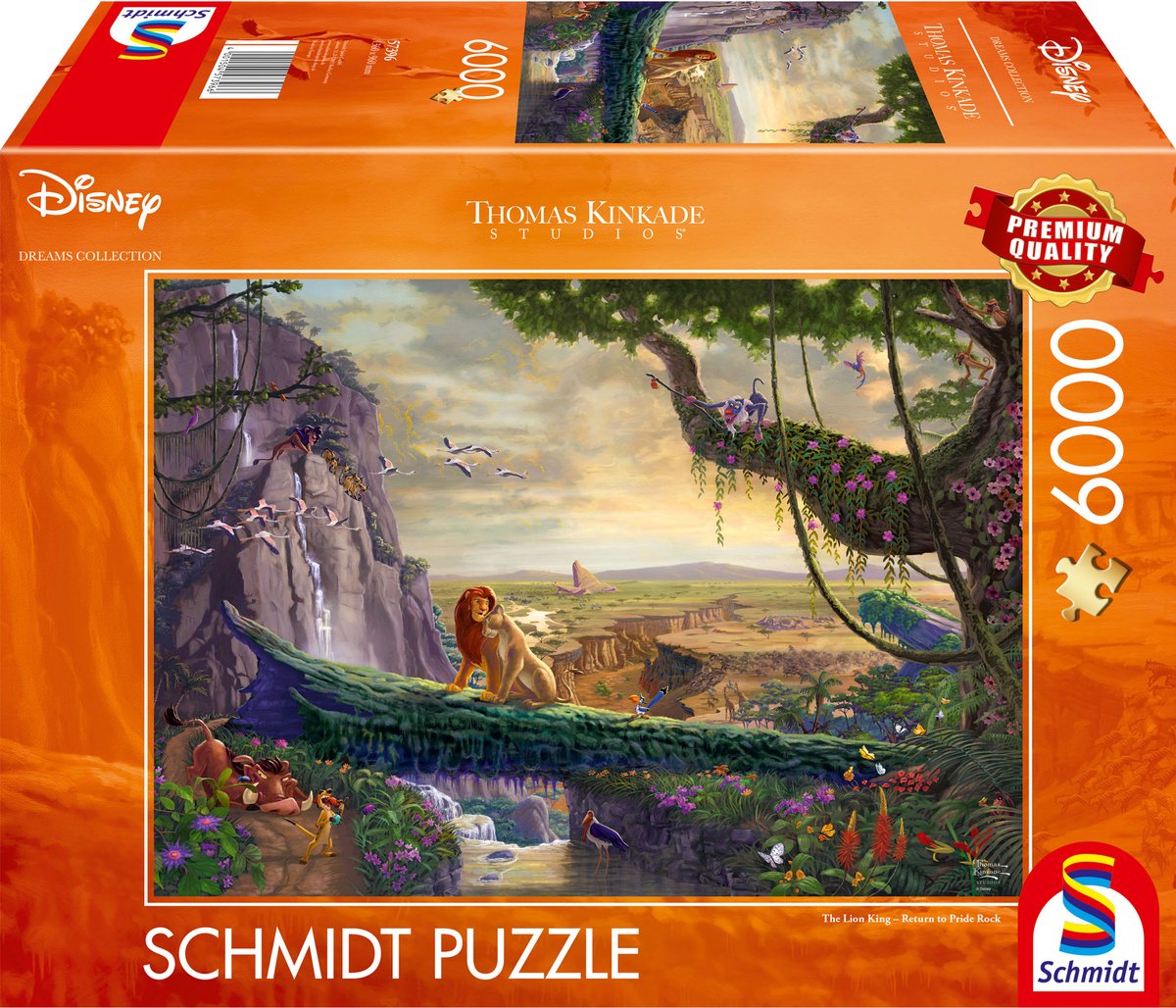 Schmidt puzzel Disney The Lion King Return to Pride Rock 6000 stukjes.