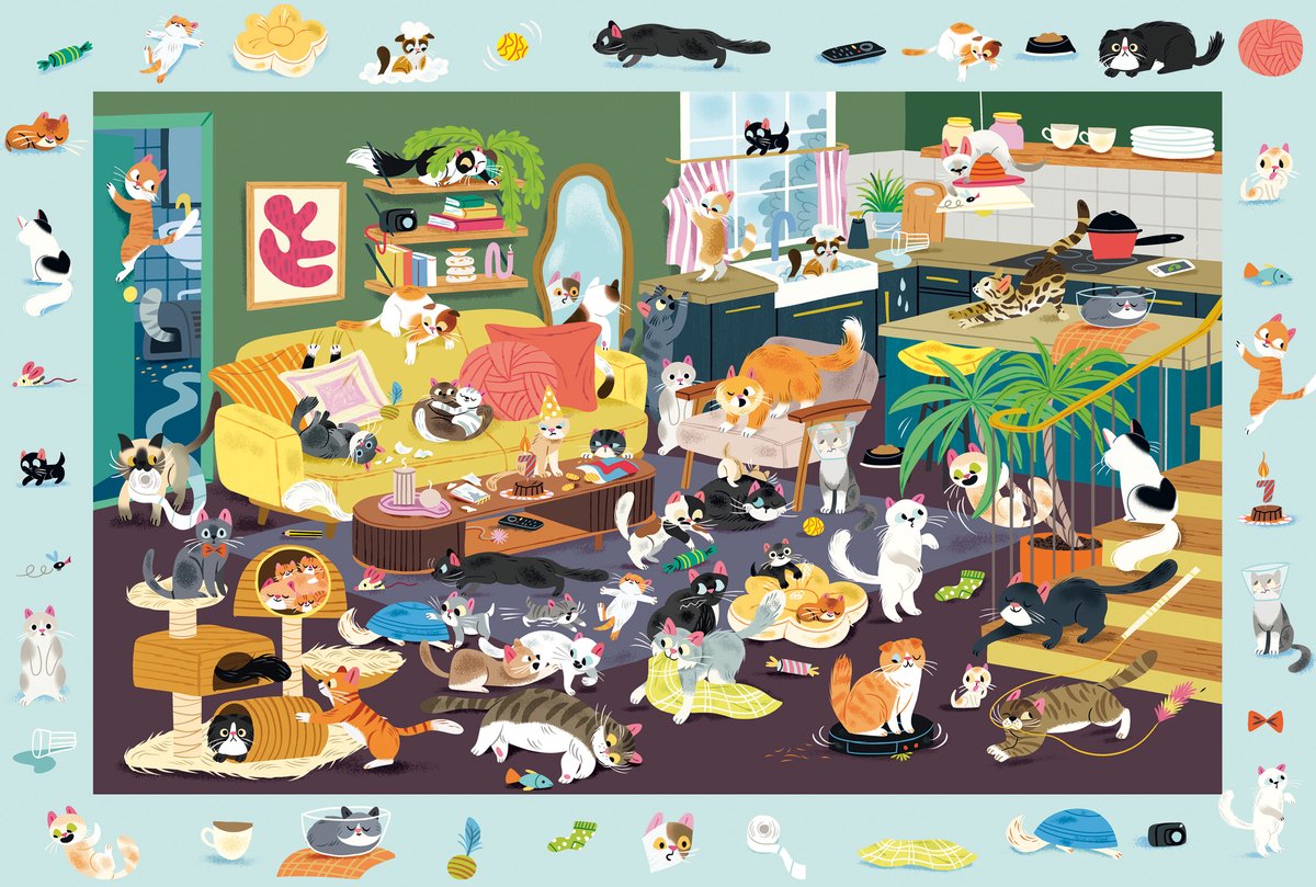 Schmidt puzzel katten - Funny Cat Fuss 150 stukjes voor kinderen.