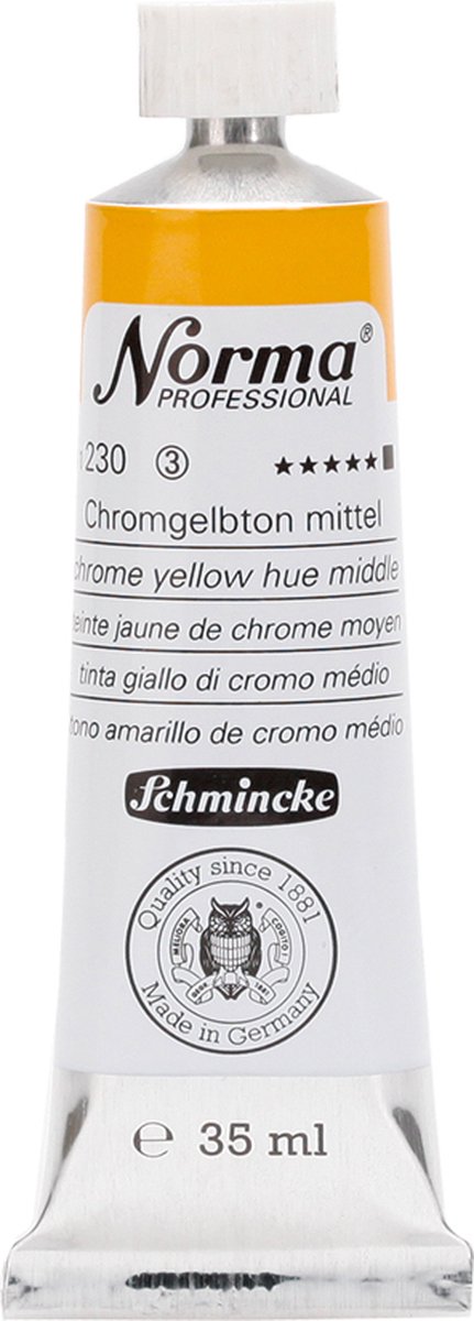 Schmincke Norma Professional Olieverf 35ml - Chrome Yellow Hue Medium (230)