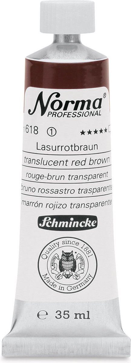Schmincke Norma Professional Olieverf 35ml - Rood-Bruin Transparant (618)