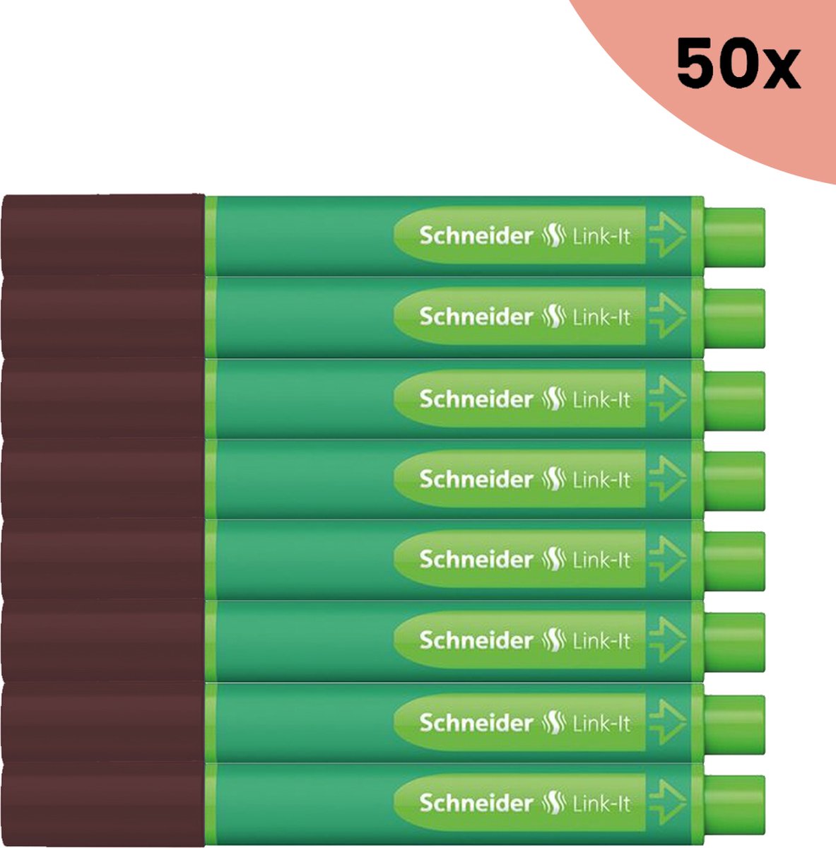 50x Viltstift Schneider Link-It 1 - 0mm topaz-brown