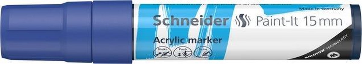Acryl Marker Schneider Paint-it 330 15mm blauw