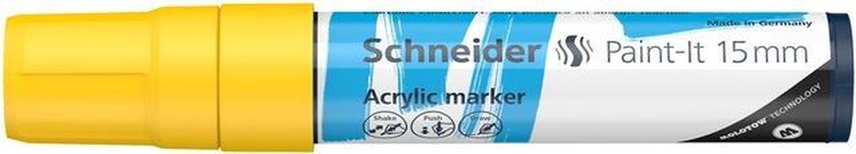 Acryl Marker Schneider Paint-it 330 15mm geel