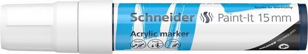 Acryl Marker Schneider Paint-it 330 15mm wit