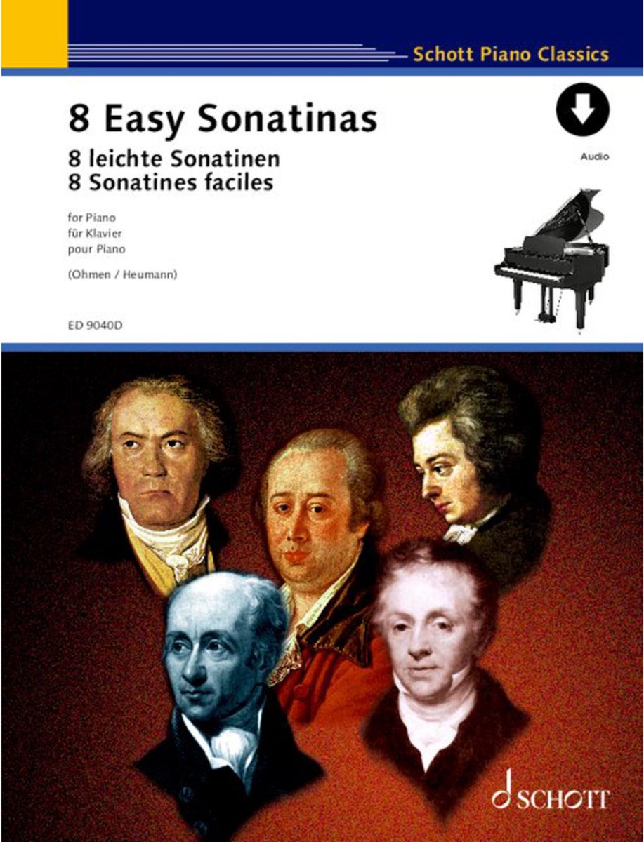 Schott Music 8 Easy Sonatinas - Songboek voor toetsinstrumenten