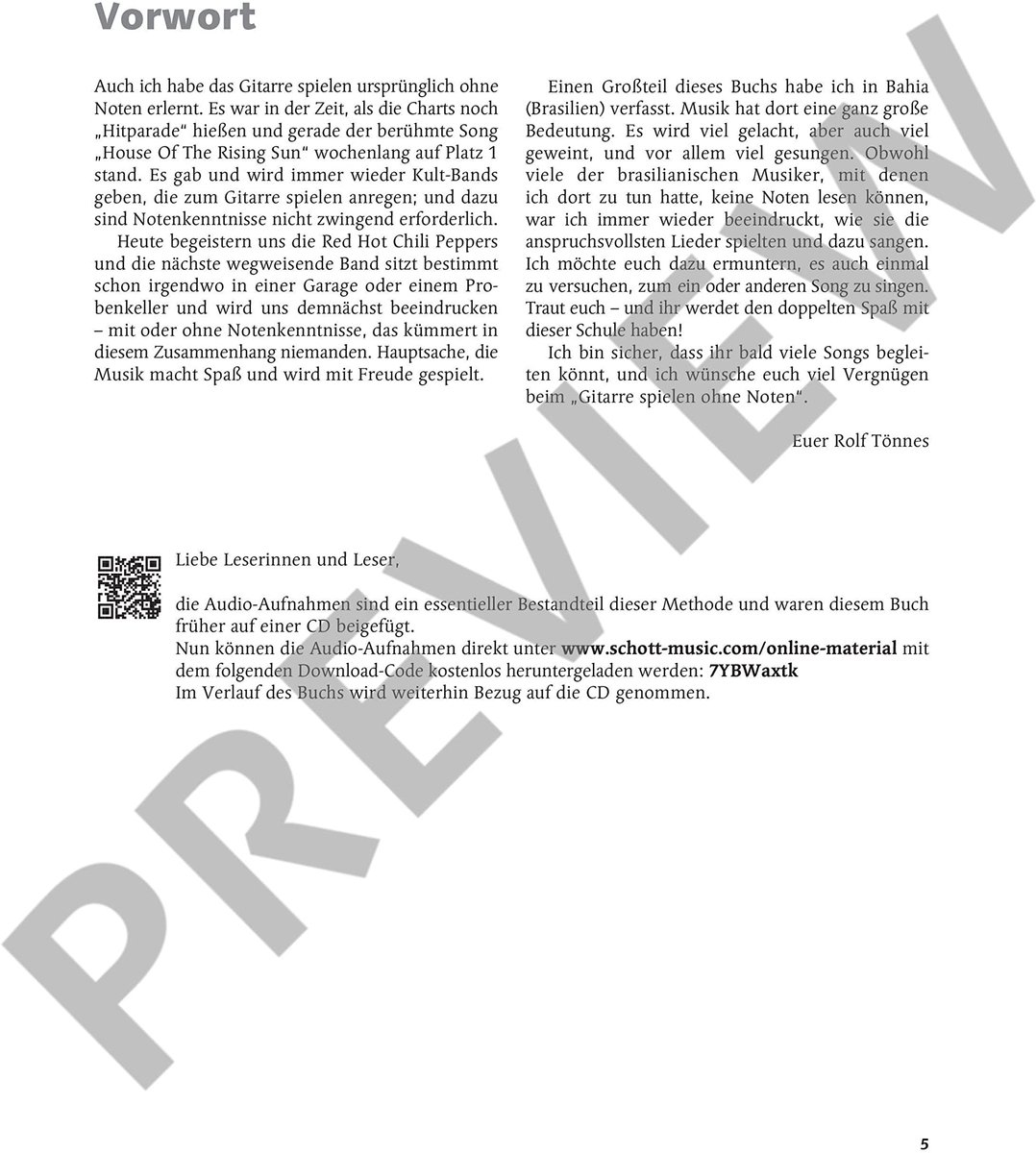 Schott Music Gitarre spielen ohne Noten - Educatief