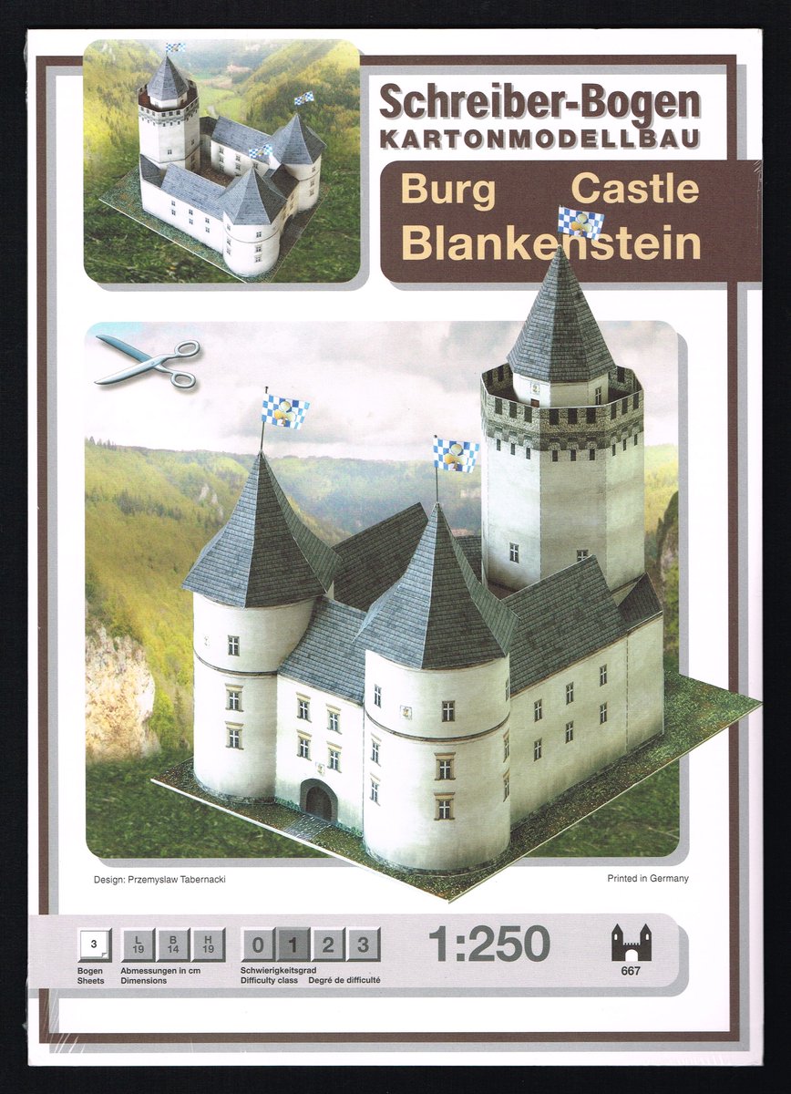 Kartonnen bouwplaat Burcht Blankenstein 1:250