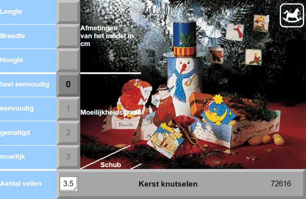 Kartonnen bouwplaat kerstknutselen