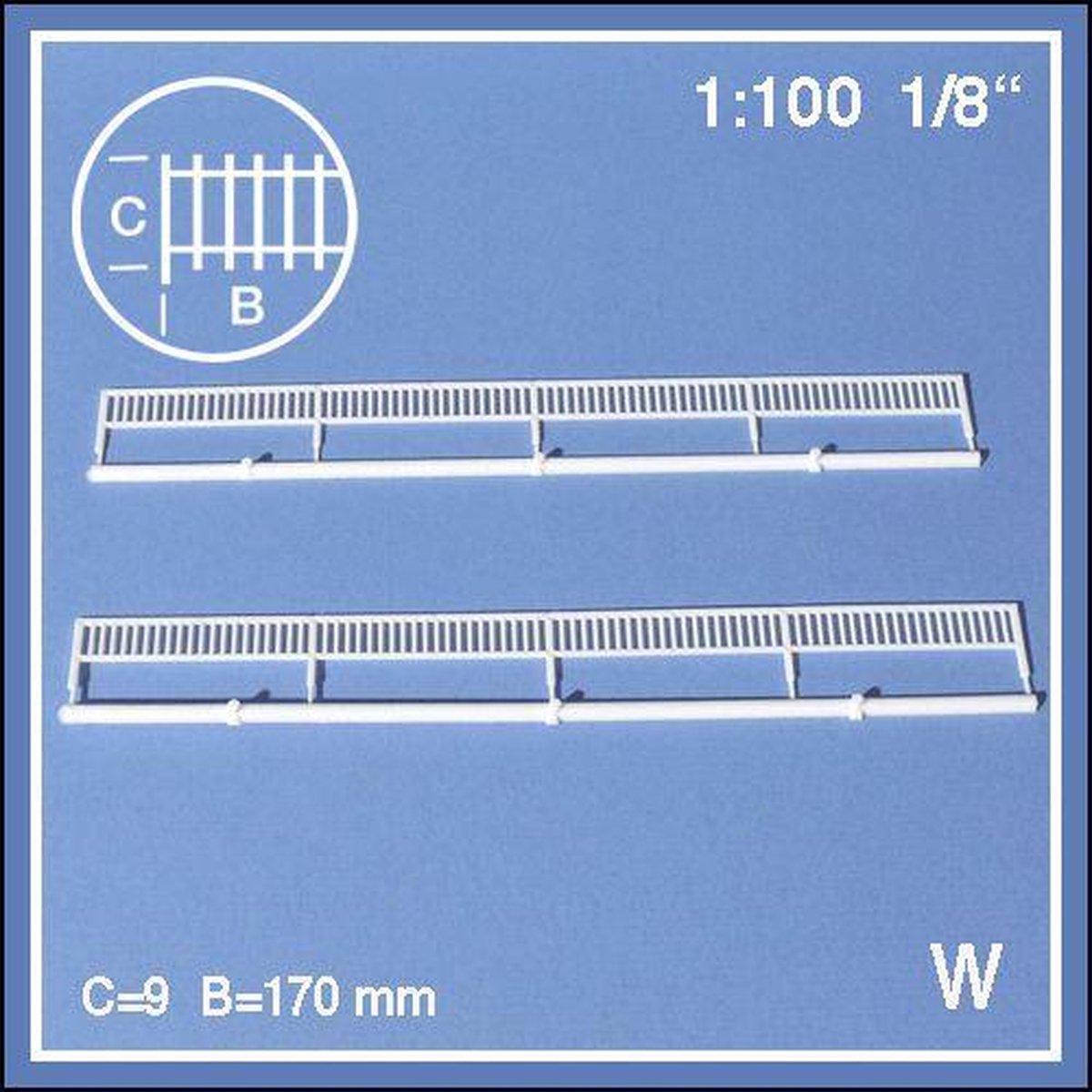 Schulcz Maquettebouw Balustrades 1:100 wit 2st