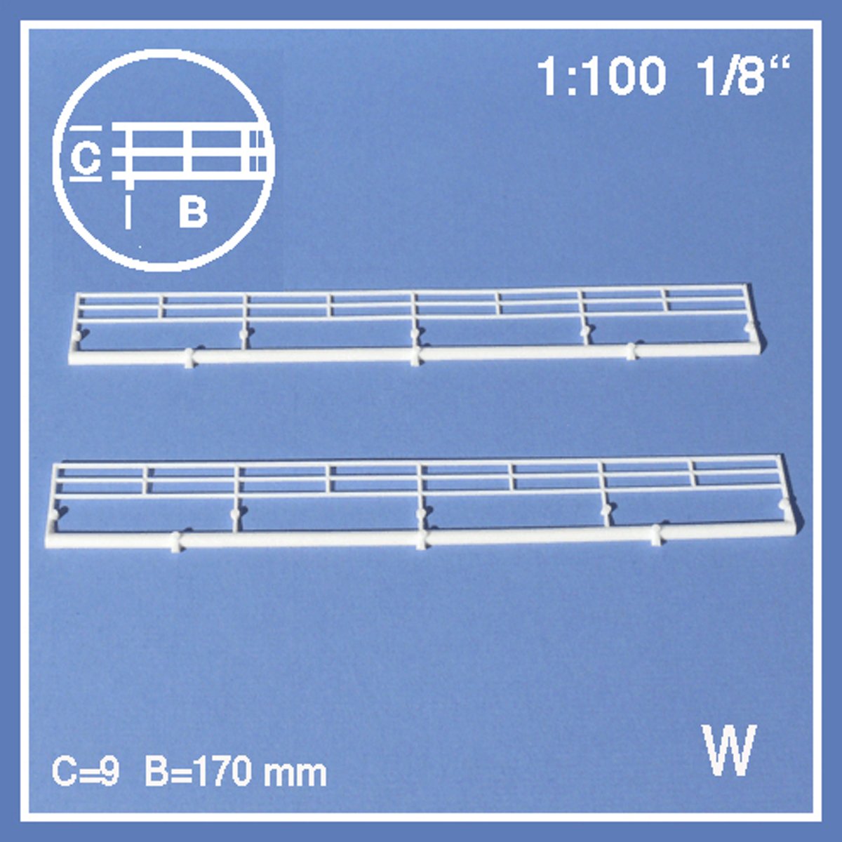 Schulcz Maquettebouw Balustrades 1:100 wit 2st