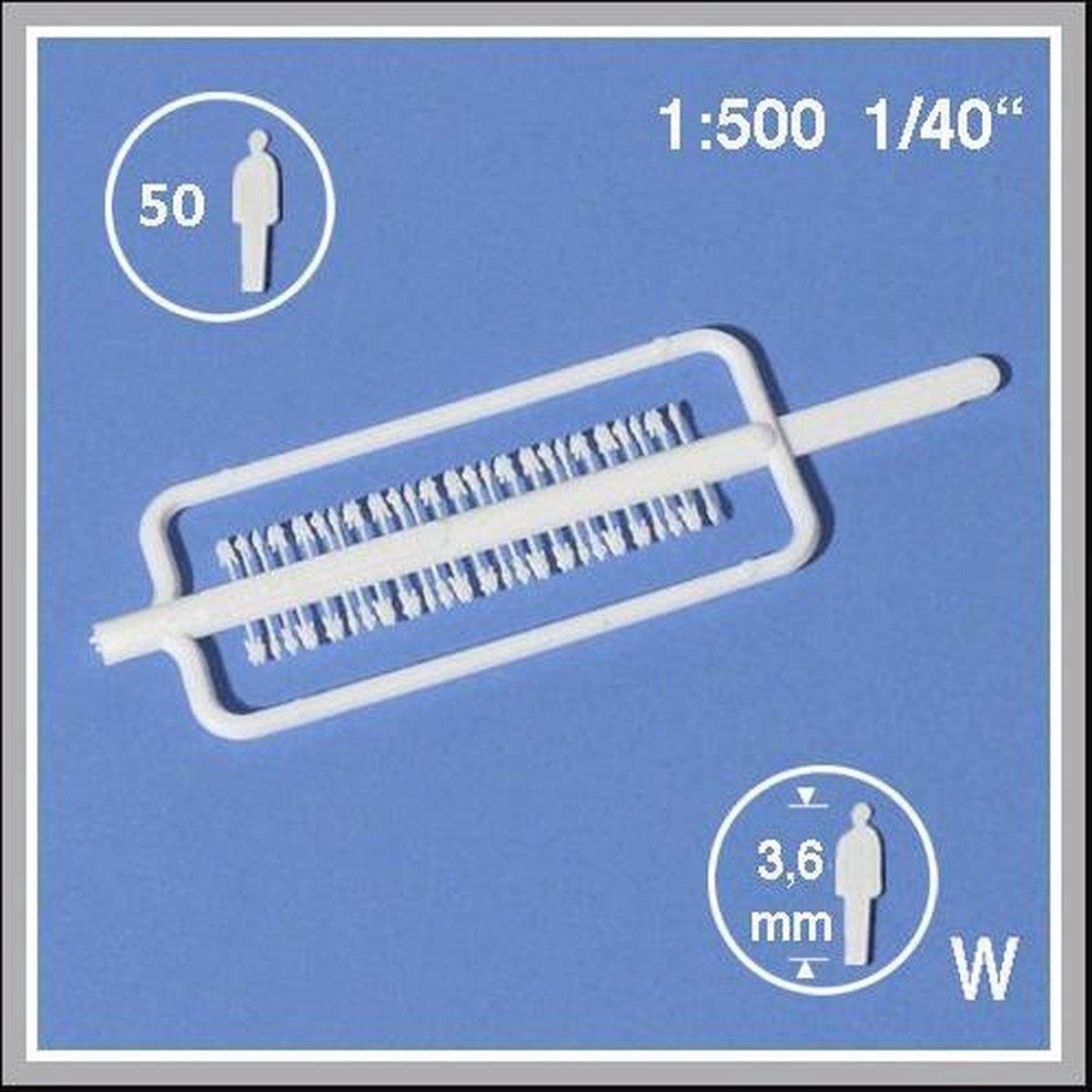 Schulcz Maquettebouw Silhouet figuur 1:500 100st wit