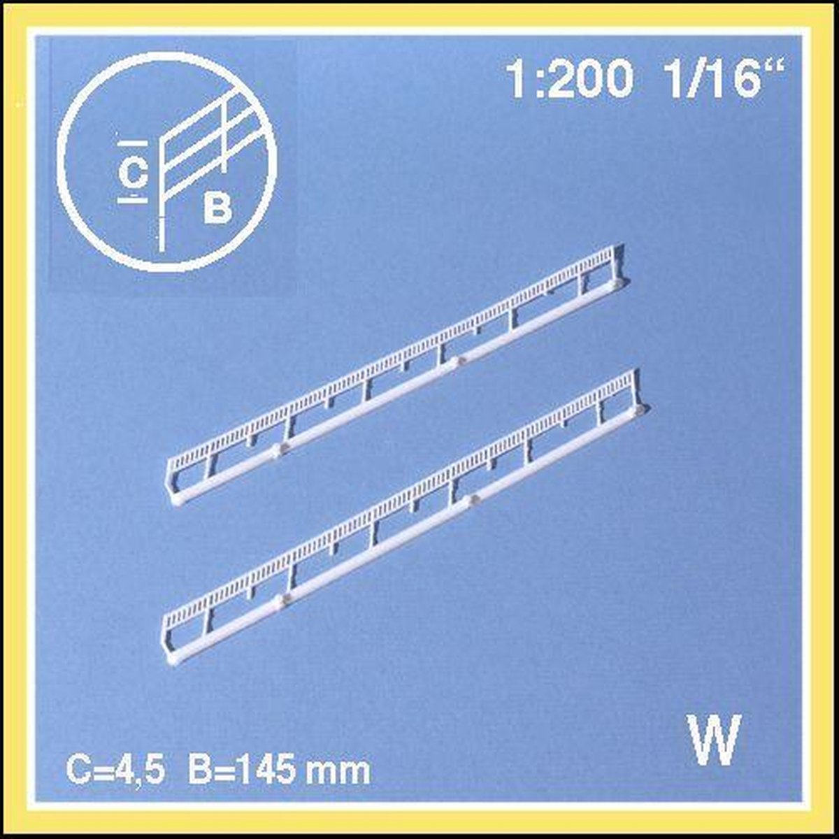 Schulcz Maquettebouw Trapleuning 1:200 2st wit