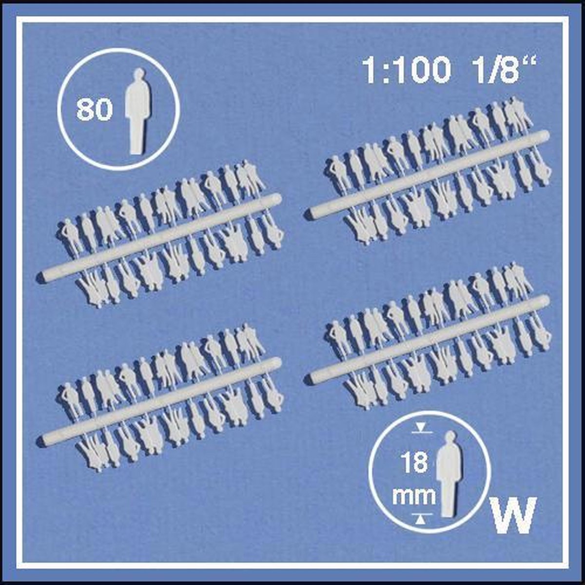 Schulcz Silhouet figuur 1:100 80stuks