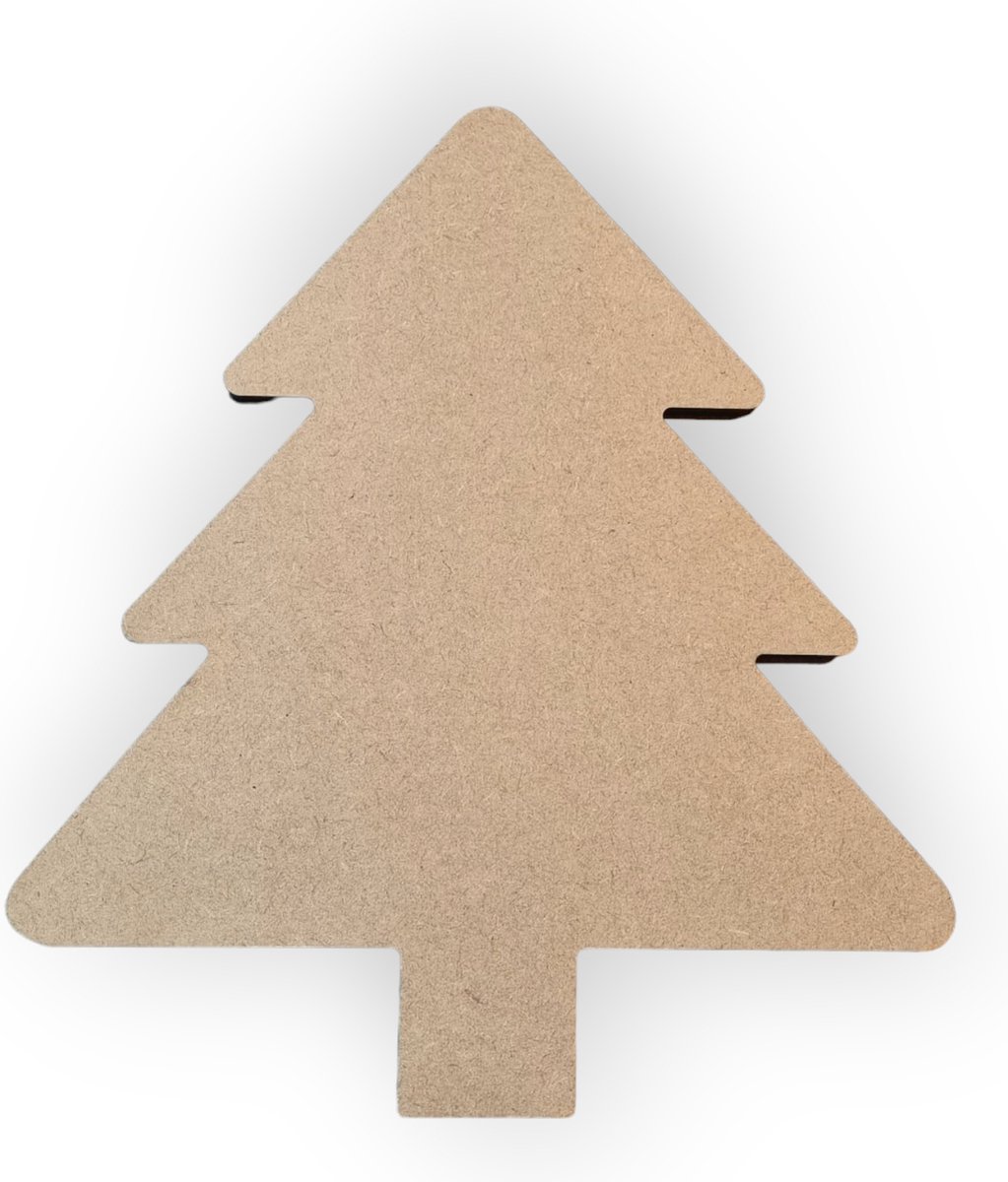 Kerstbomen - Silhouetten - Mdf - 3mm Dik - Hoogte 10 cm - 16 Stuksv