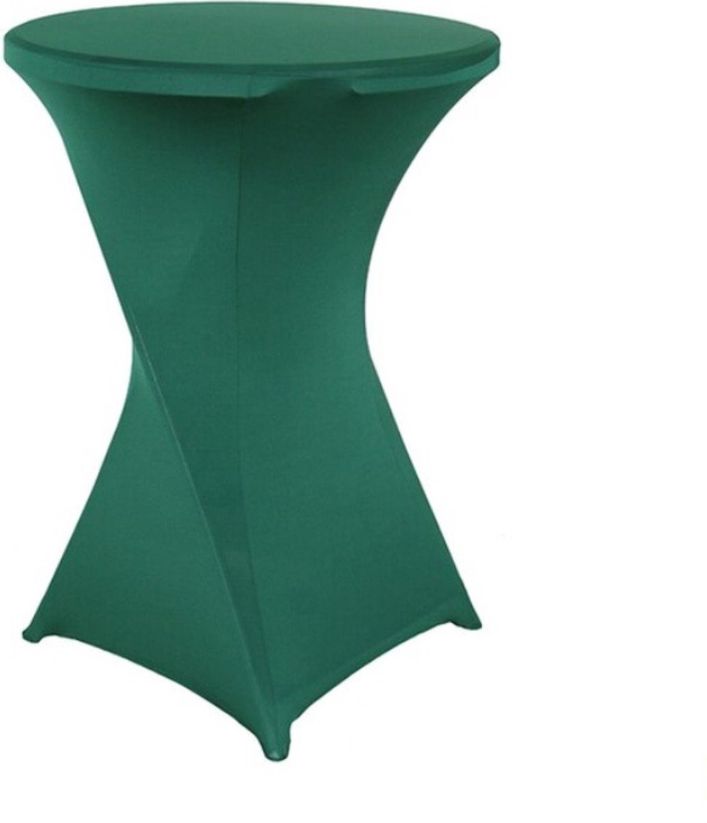 Scoby - 2 x Stretch Statafelhoes - Elegante Statafel Rok - Feestartikelen - Stretch Cocktail Table Cover- Perfect Fit voor 80 cm Tafel - Groen
