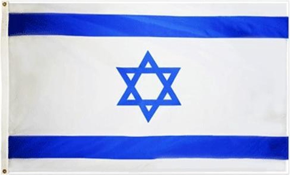 Scoby - Israëlische Vlag - Israeli Flag - Israël - 90x150cm - Original Colors - Strong Quality - Inclusief Bevestigingsringen