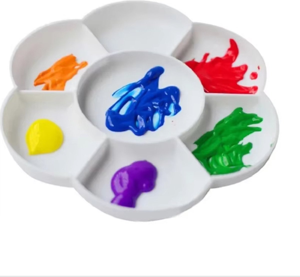 Scoby - Schilderspalet - Bloemvormig - Schilderen - Palet voor Kunst - 17 cm - Wit