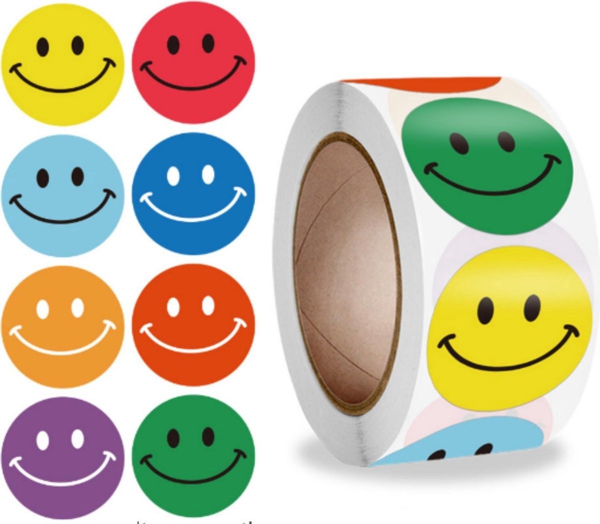Scoby - Smiley Stickers - Beloningsstickers - 500 stuks - Smileys - Onderwijs - Stickers voor de juffrouw - Stickers om uit te delen - Rondjes
