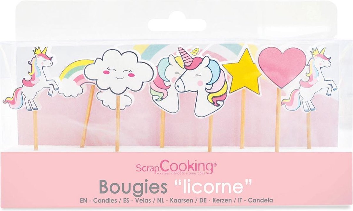   Kaarsen - Eenhoorn - Set/8