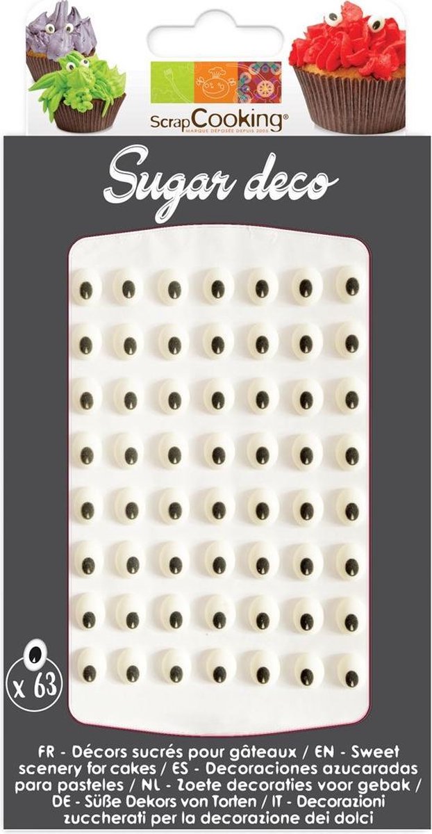 ScrapCooking- Suiker Decoratie - Oogjes - Set/63