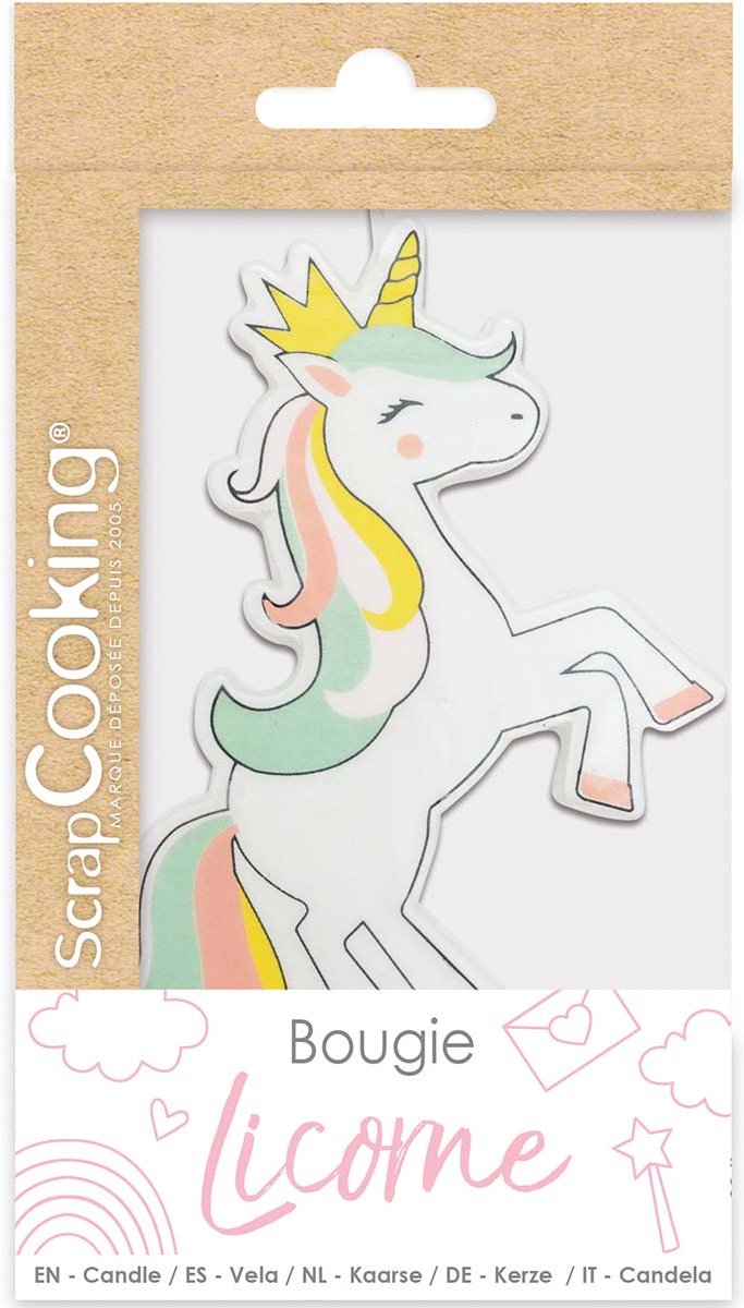 ScrapCooking XXL Kaars Unicorn