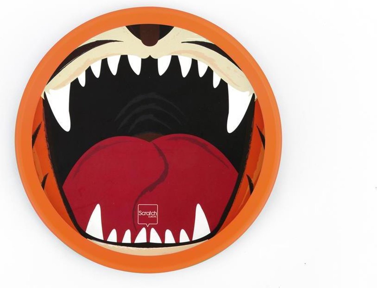 Scratch Active Play: HAND-DISKER DUO / Tijger&Leeuw diam.17cm, met 1 magnetische diskers, in doos, 3+