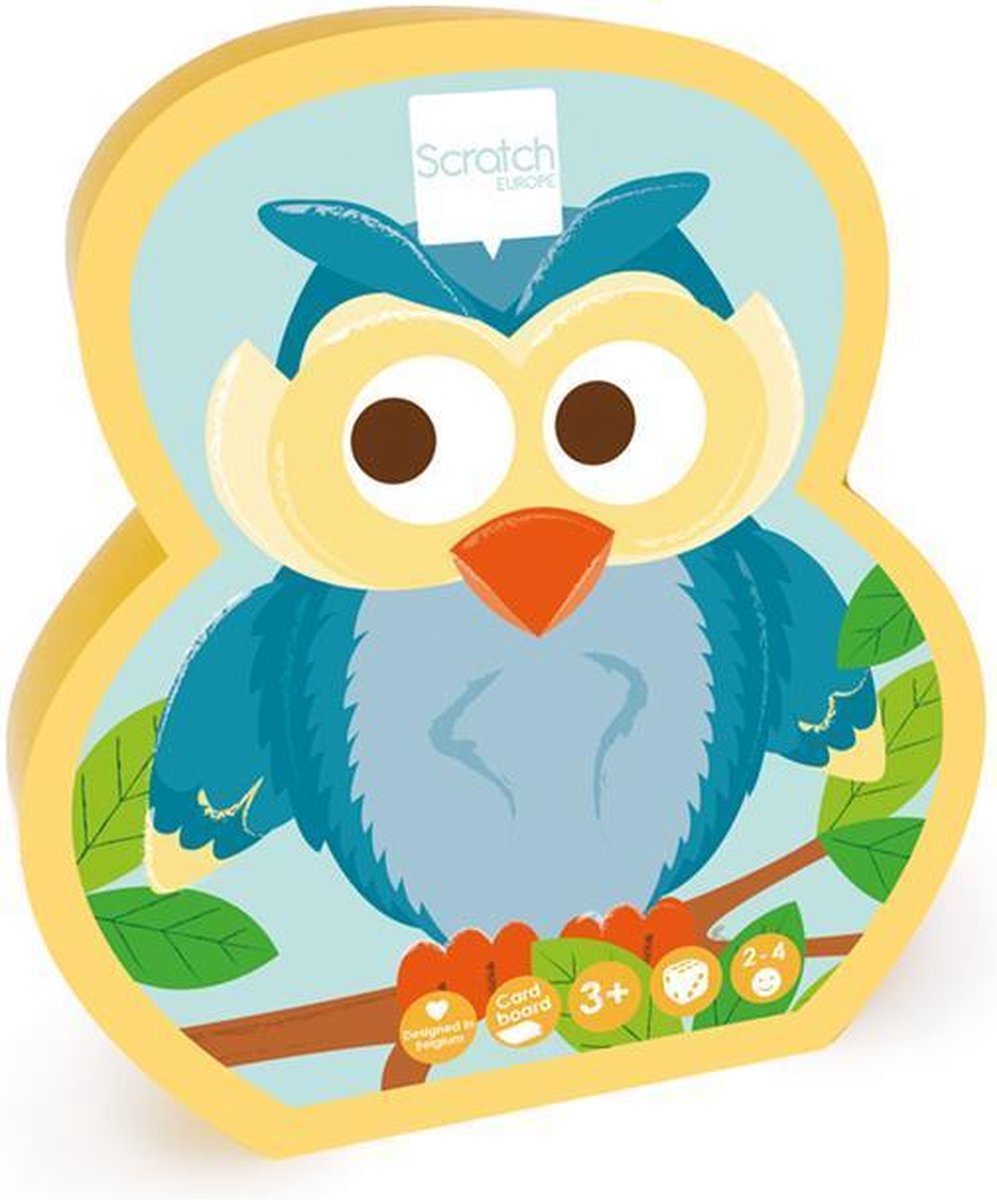 Scratch Mini Game: OWL PUZZLING GAME, in vormendoos 12,5x14x3,5cm, 3+