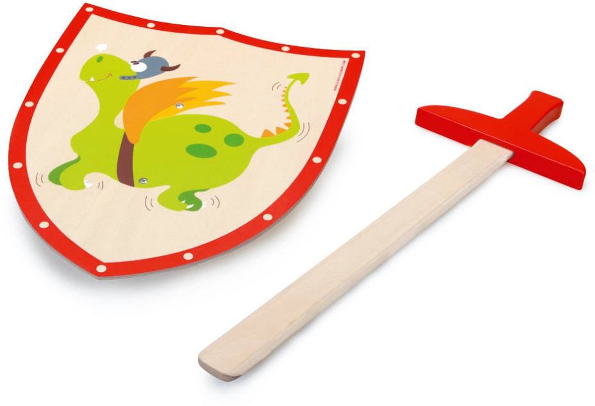   - Zwaard & schild - Draak - Hout