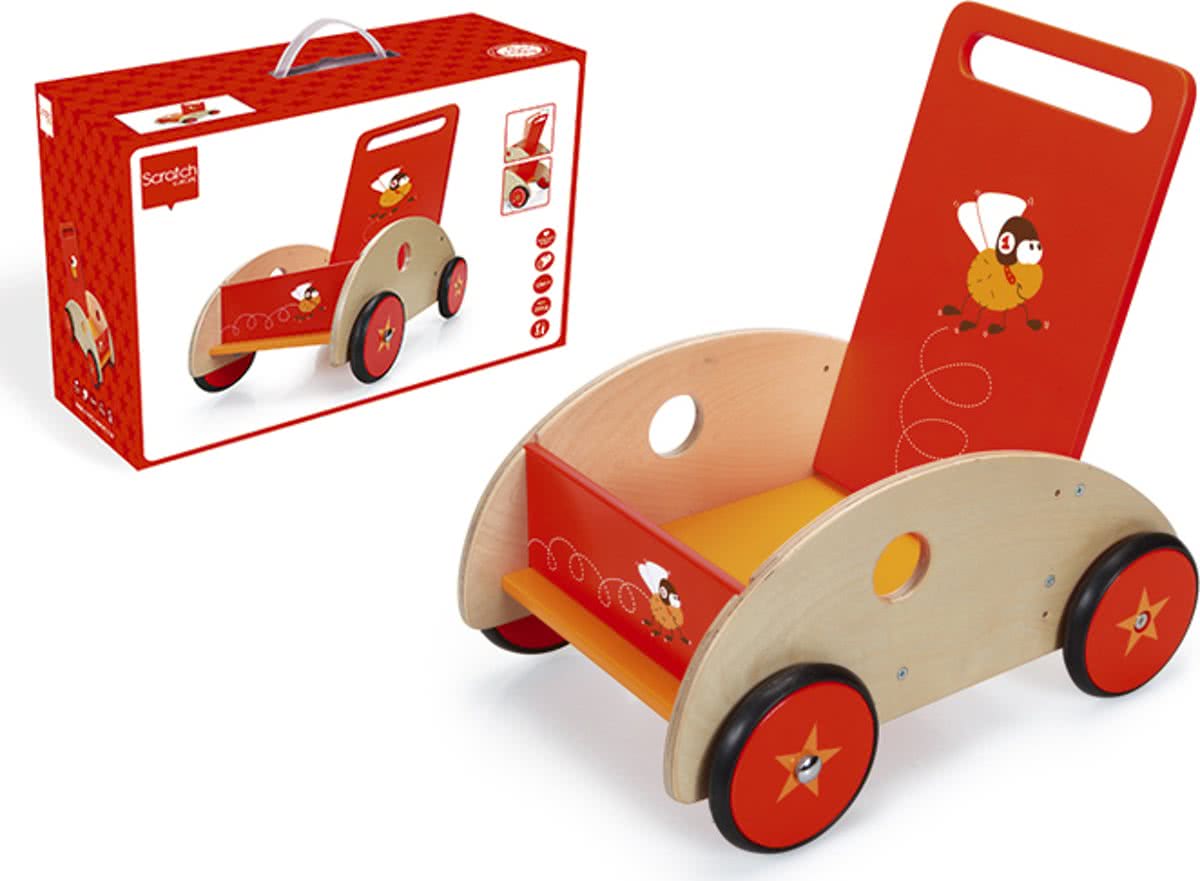 Scratch Rock&Roll - Walkhelp Racende Vliegen - 45x45x31 cm